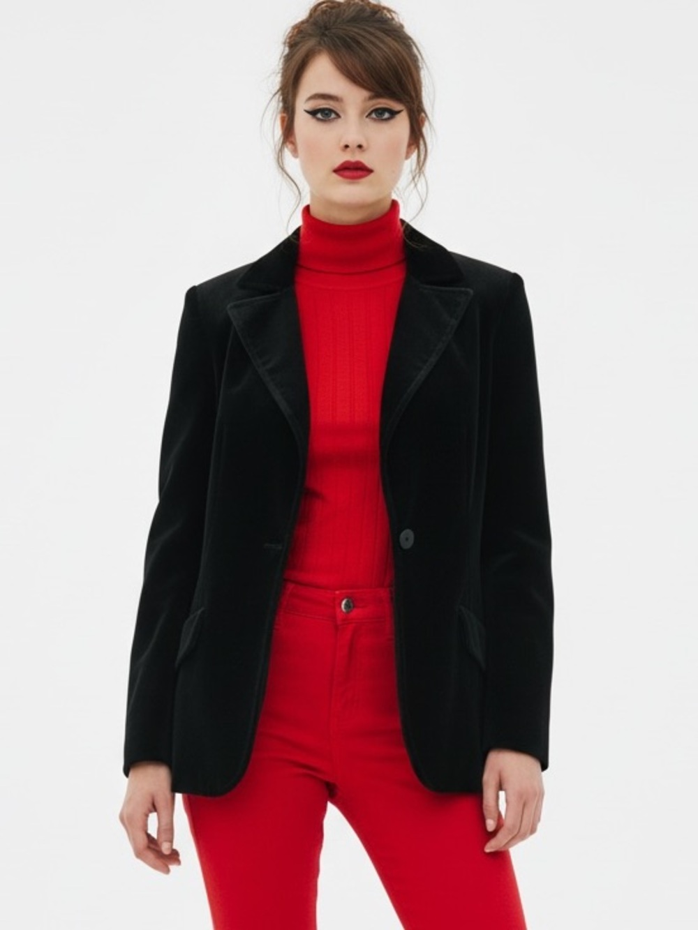 R&K Knits velvet vintage 80s jacket